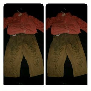 Infant custom cut and bleached pant size 9mths