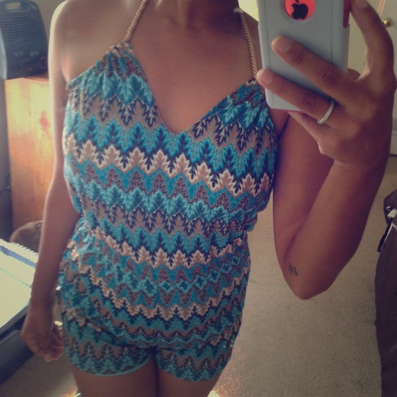 SOLD tribal aztec geometric baroque romper