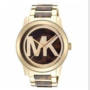 Michael Kors gold and tortoise watch