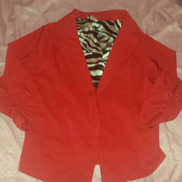 PRUCE CUT! Red plus size blazer 2x