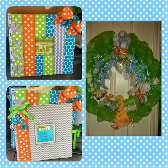 photo book , guest sign in book and wreath