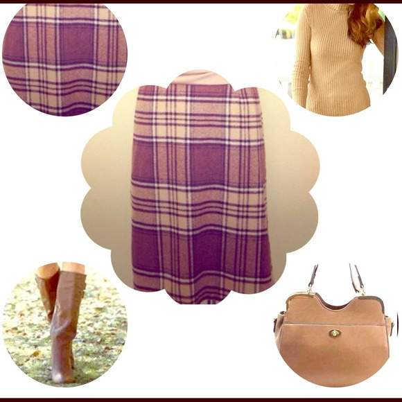WINTER PENCIL SKIRT PLAD GREAT COLORS GREAT FOR  WORK