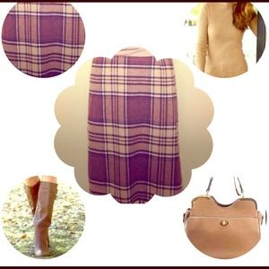 WINTER PENCIL SKIRT PLAD GREAT COLORS GREAT FOR  WORK