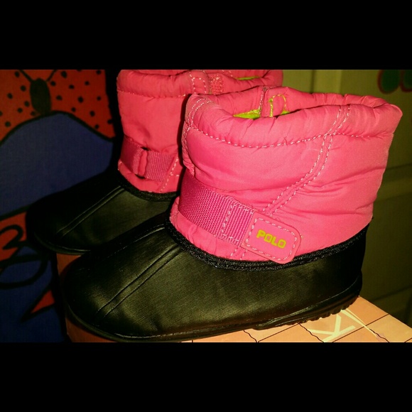 SOLDToddler Girl's Ralph Lauren Polo Snow Boots 4C - Picture 1 of 4