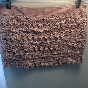 Lace embellished 13 1/2 inch long skirt