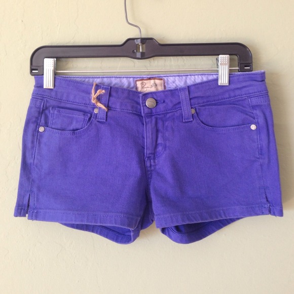 Purple Denim Shorts
