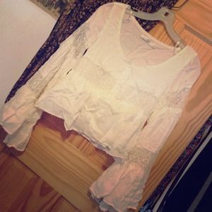 Mink pink gypsy white lace top ❤️
