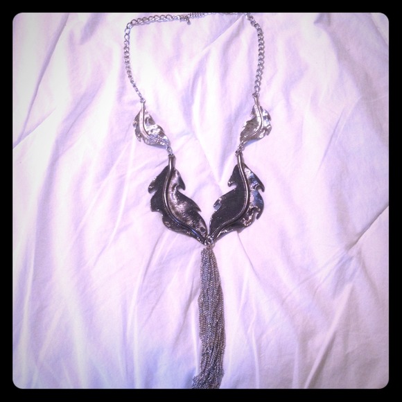 Unique silver vintage necklace