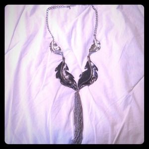 Unique silver vintage necklace