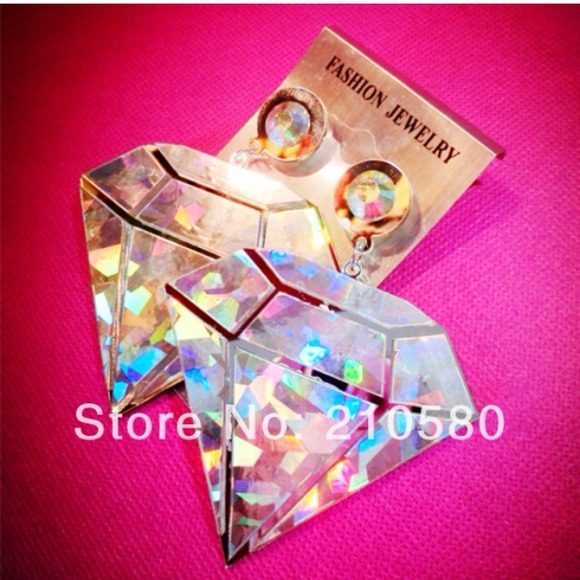 Diamond acrylic earrings