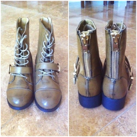 Olive boots - Picture 2 of 4