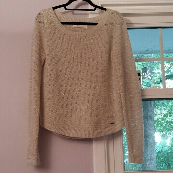 Abercrombie & Fitch beige/gold knitted sweater
