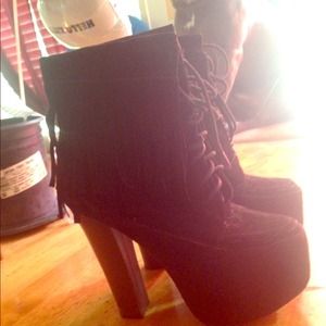 High heel booties