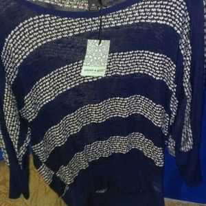 Blue and white sweater!