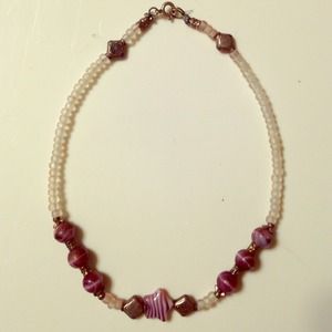 trippy purple herbal inner peace star necklace •