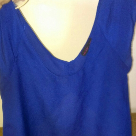 Blue open back shirt!