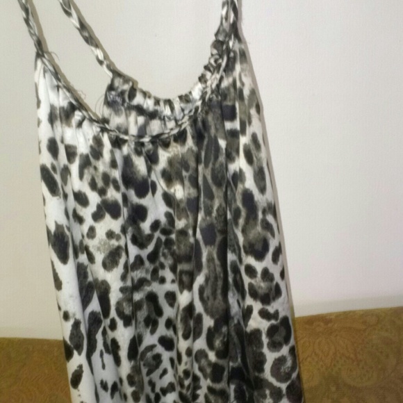 Leopard print grey dress