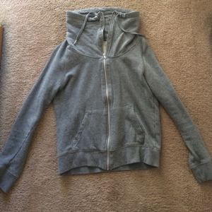 Gray zip up sweatshirt