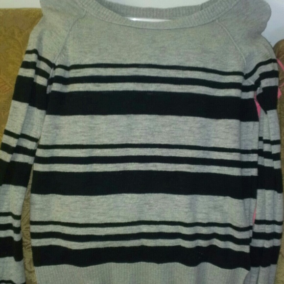 Black and grey striped sweater