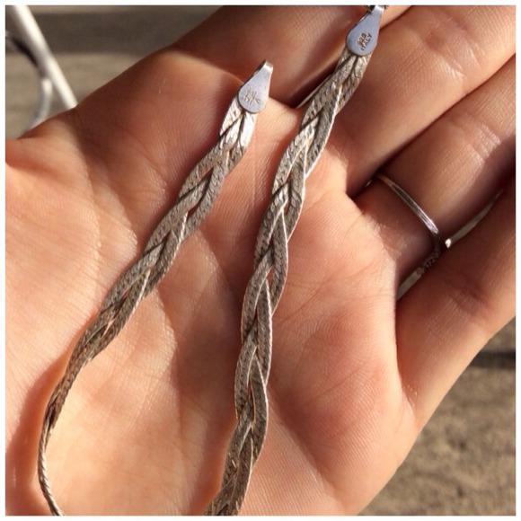 Sold in bundle Vintage sterling silver herringbone