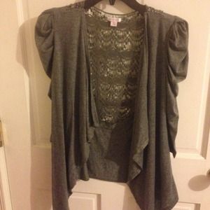 ✖️TRADED✖️crochet backed cardigan