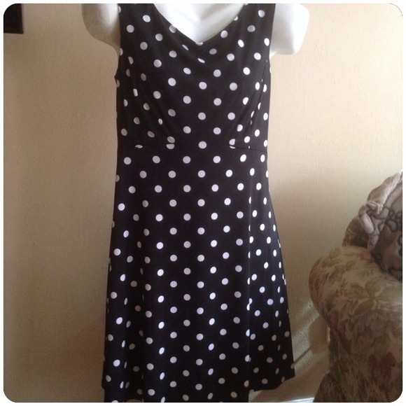 Black & White Polkadot Dress. - Picture 3 of 3