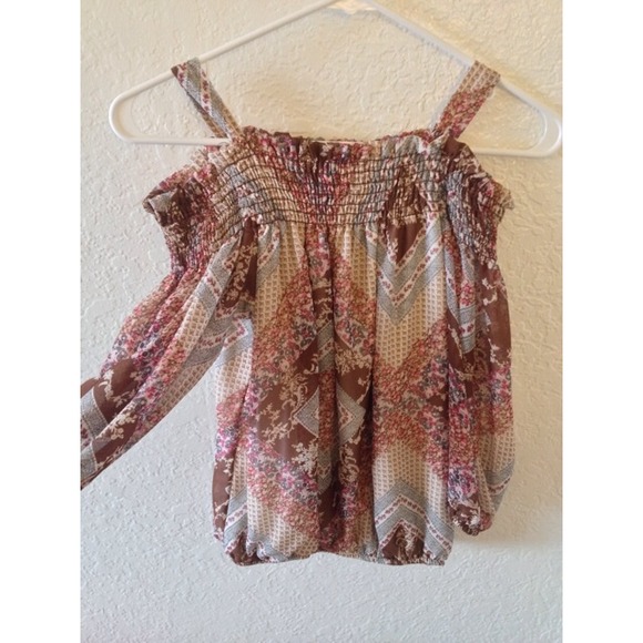 Printed off the shoulder blouse