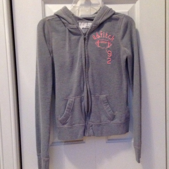 Abercrombie kids grey zip up hoodie