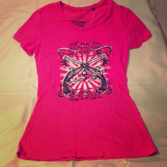 Pink rock and roll top