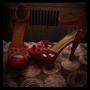 All red heels