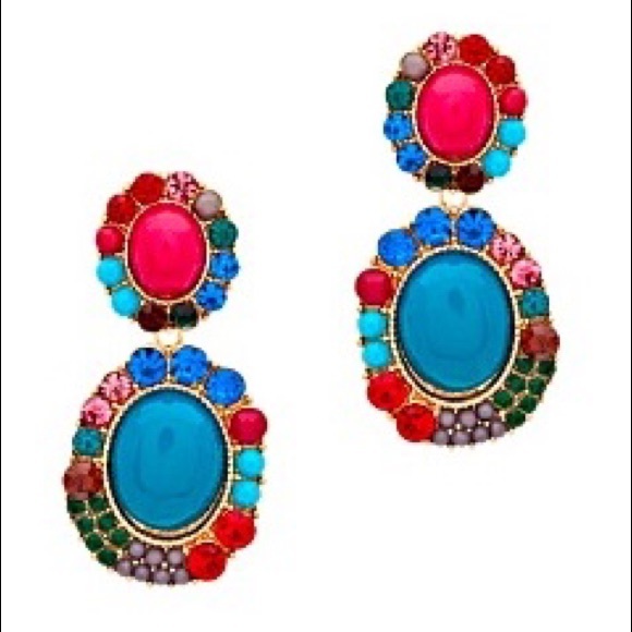 Krystalin Jewelry - ๐๐๐ผ Multicolored Stone & Bling Oval Drop Posts Krystalin Jewelry - ๐๐๐ผ Multicolored Stone & Bling Oval Drop Posts