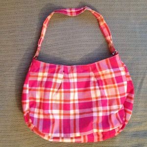 🍕 4 for $15  Pink plaid hobo bag