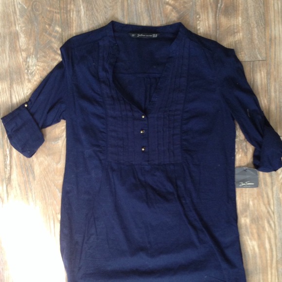 Zara navy blue blouse