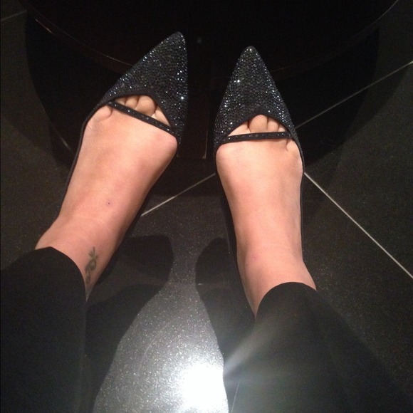 ZARA Gorgeous blue sparkling flats