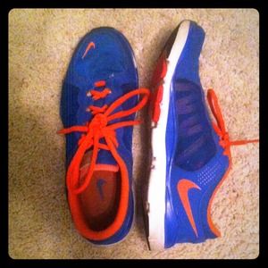 Nike Blue and Coral Tennis Shoes