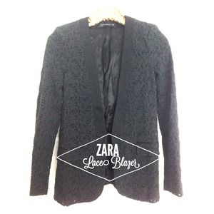 Zara Lace Blazer - Black XS