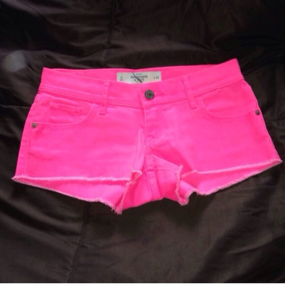 Bundle for neon pink shorts and Hollister romper