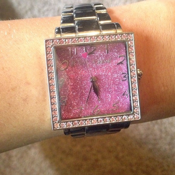 Betsey Johnson pink watch