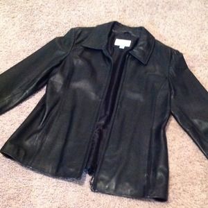 Genuine lambskin jacket. (Looks like leather).
