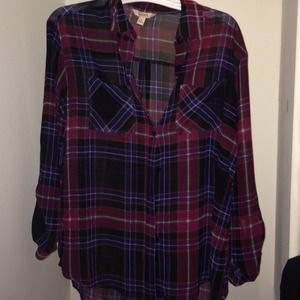 Plaid Sheer Shirt
