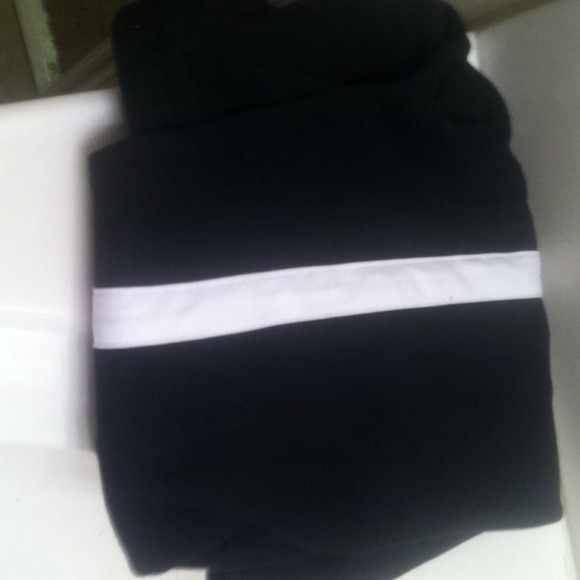 Black leggings with white strip along the side