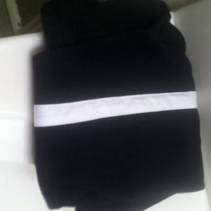 Black leggings with white strip along the side