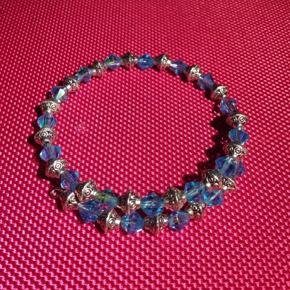 Alex and Ani inspired wraparound beaded bracelet