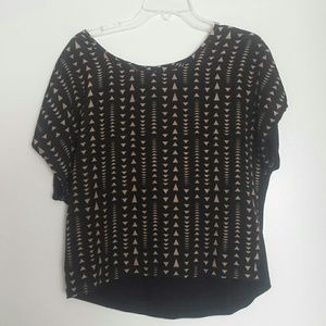 Black/gold Shirt with triangles