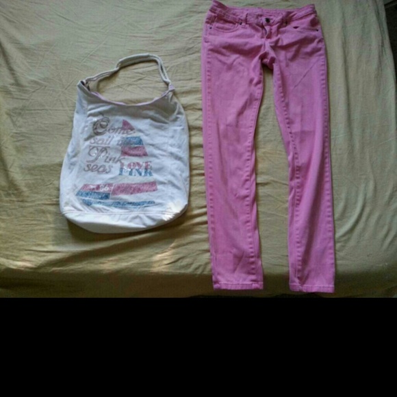 Rue 21 pink jeggings &FREE Victoria's Secret