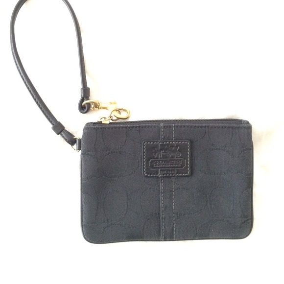 Authentic Coach black wristlet