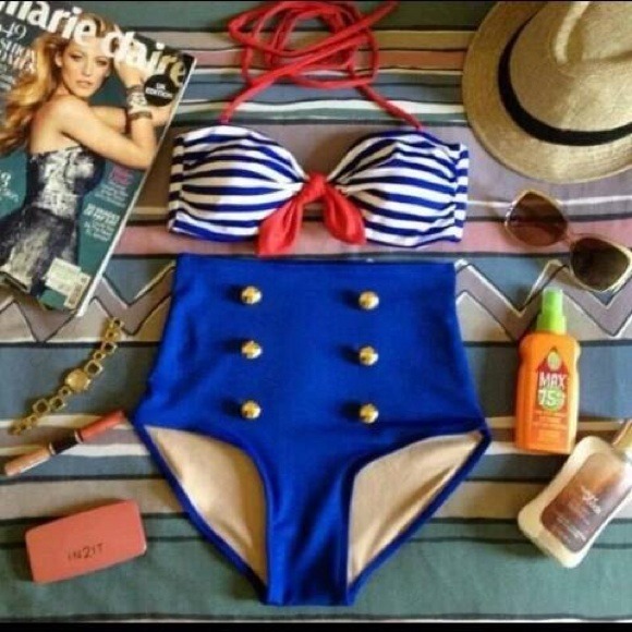 💗High waisted vintage style bikini! 💗