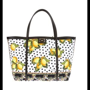 Dolce & Gabbana Lemon Tote & Black Leather Clutch