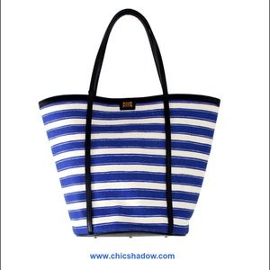 Dolce& Gabbana Blue & White Stripe Tote