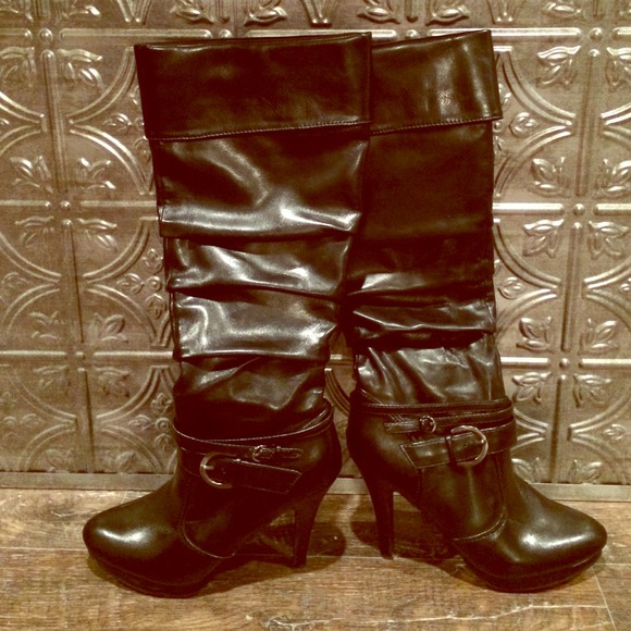 Knee high black boots